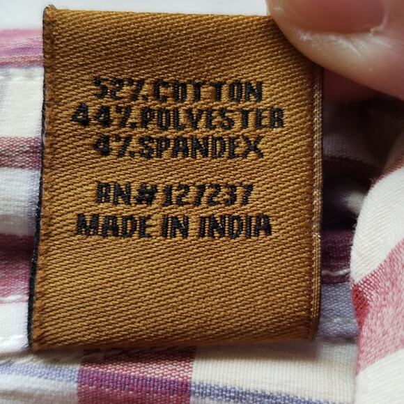 Red Plaid Casual Button Down Shirt - Picture 9 of 9